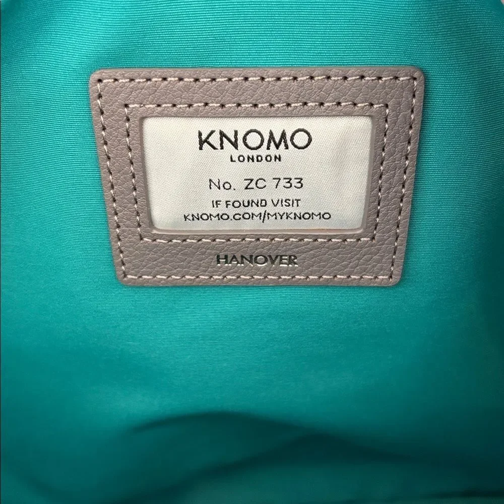 Knomo Maiyfair Hanover Gray 14” Laptop crossbody handle nylon Bag unisex NWT